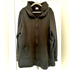 CMC (Color Me Cotton) Black Hoodie Sweatshirt Jacket XXL Front Zip